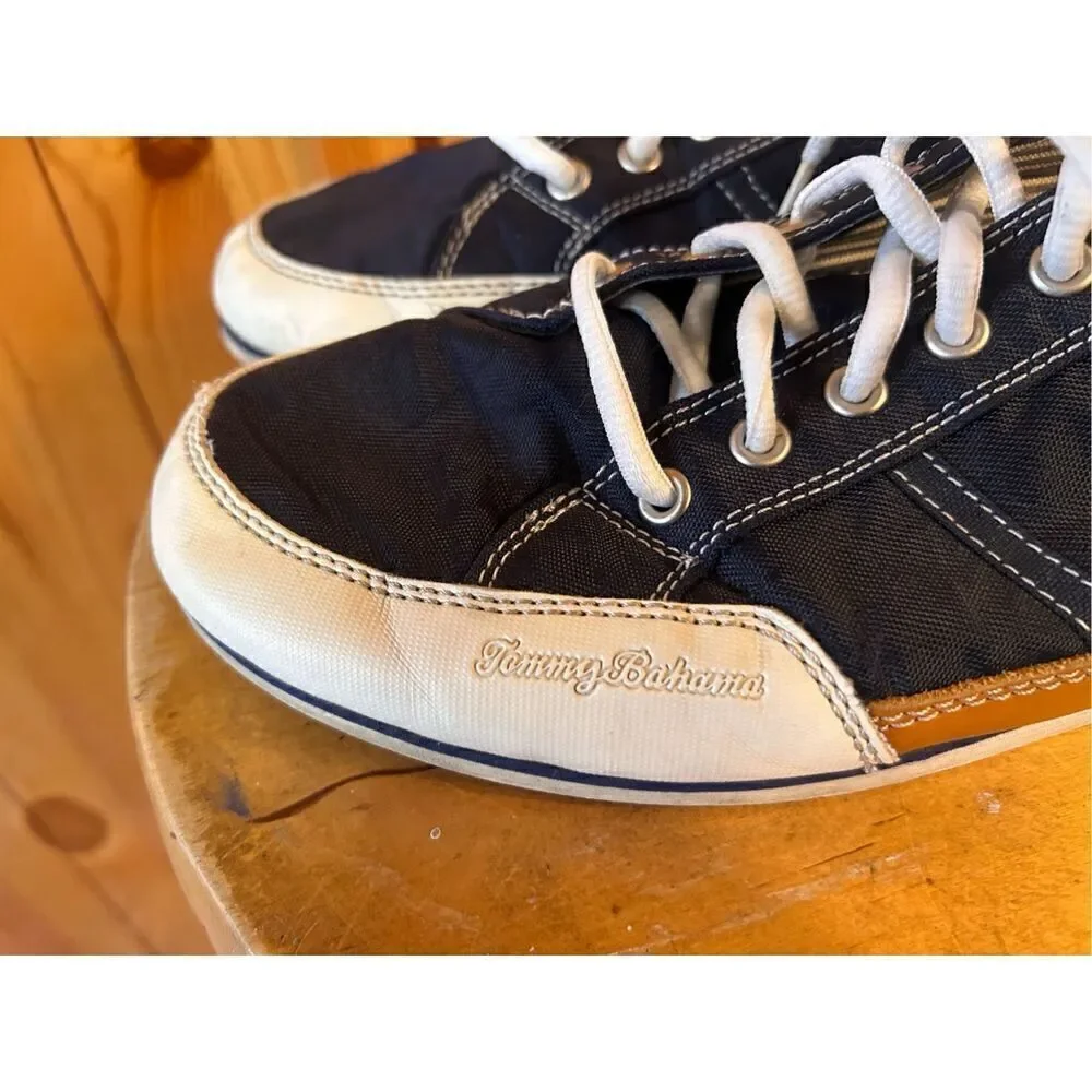 Tommy Bahama Relax Harbor Island Casual Sneakers Blue Mens US Size 10 Read